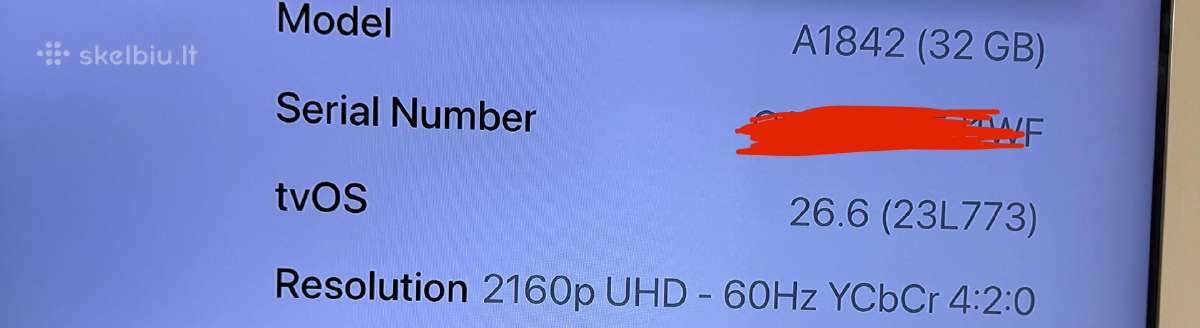 Apple TV 4k Hdr 32gb A1842 - nuotraukos Nr. 15
