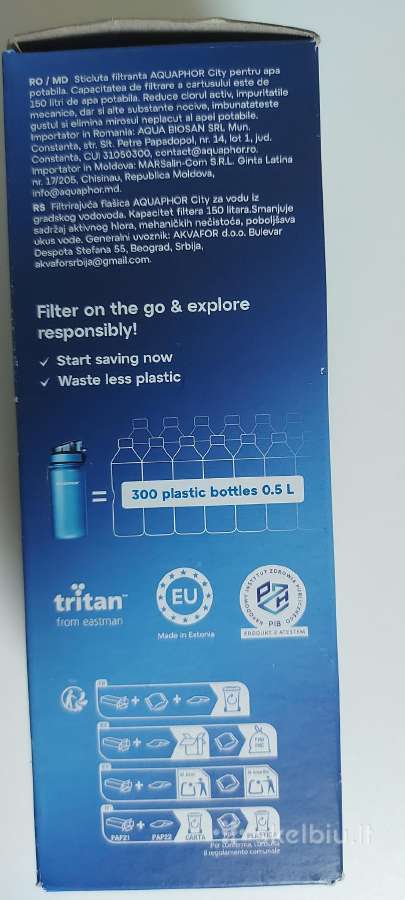 Aquaphor City vandens filtravimo butelis 0.35l - nuotraukos Nr. 3