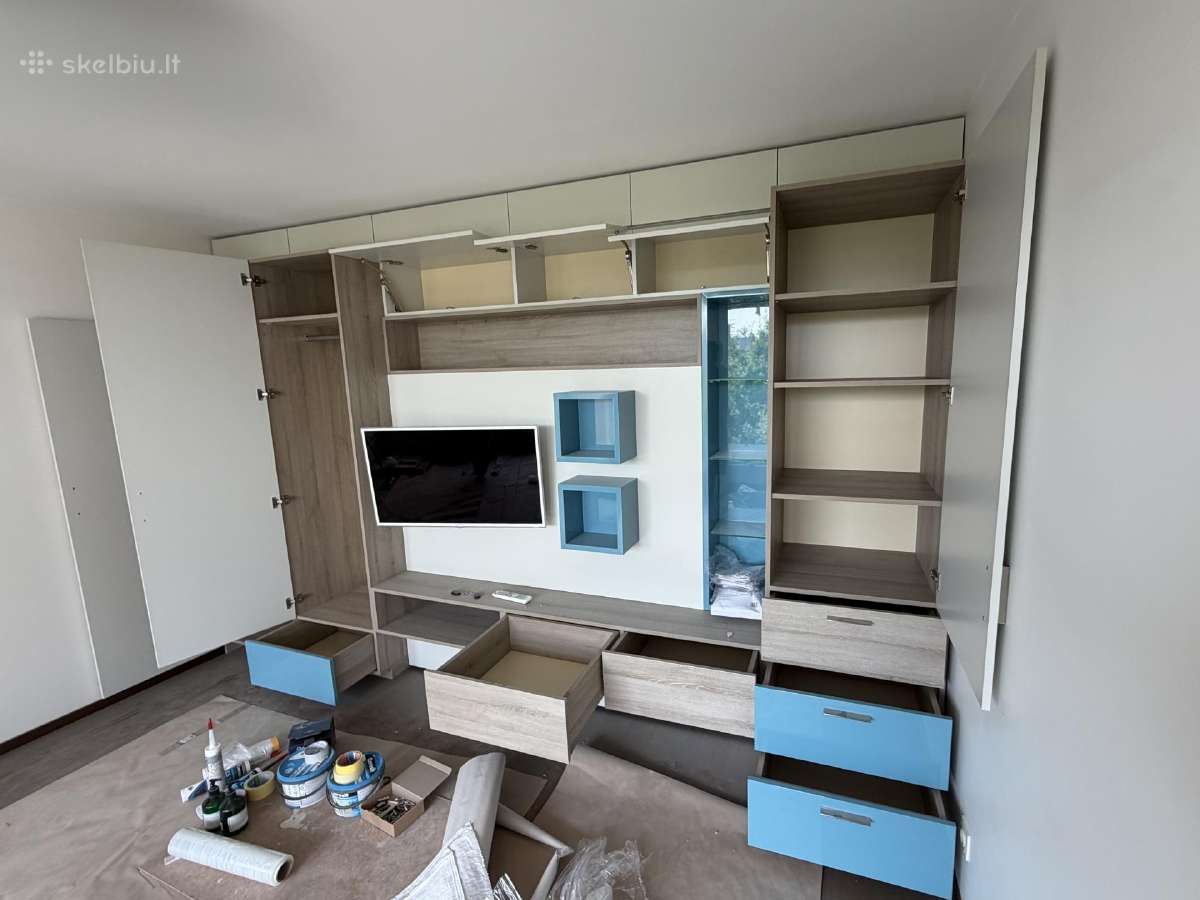 Sekcija su spintomis, LED apšvietimu + TV dovanų - nuotraukos Nr. 5