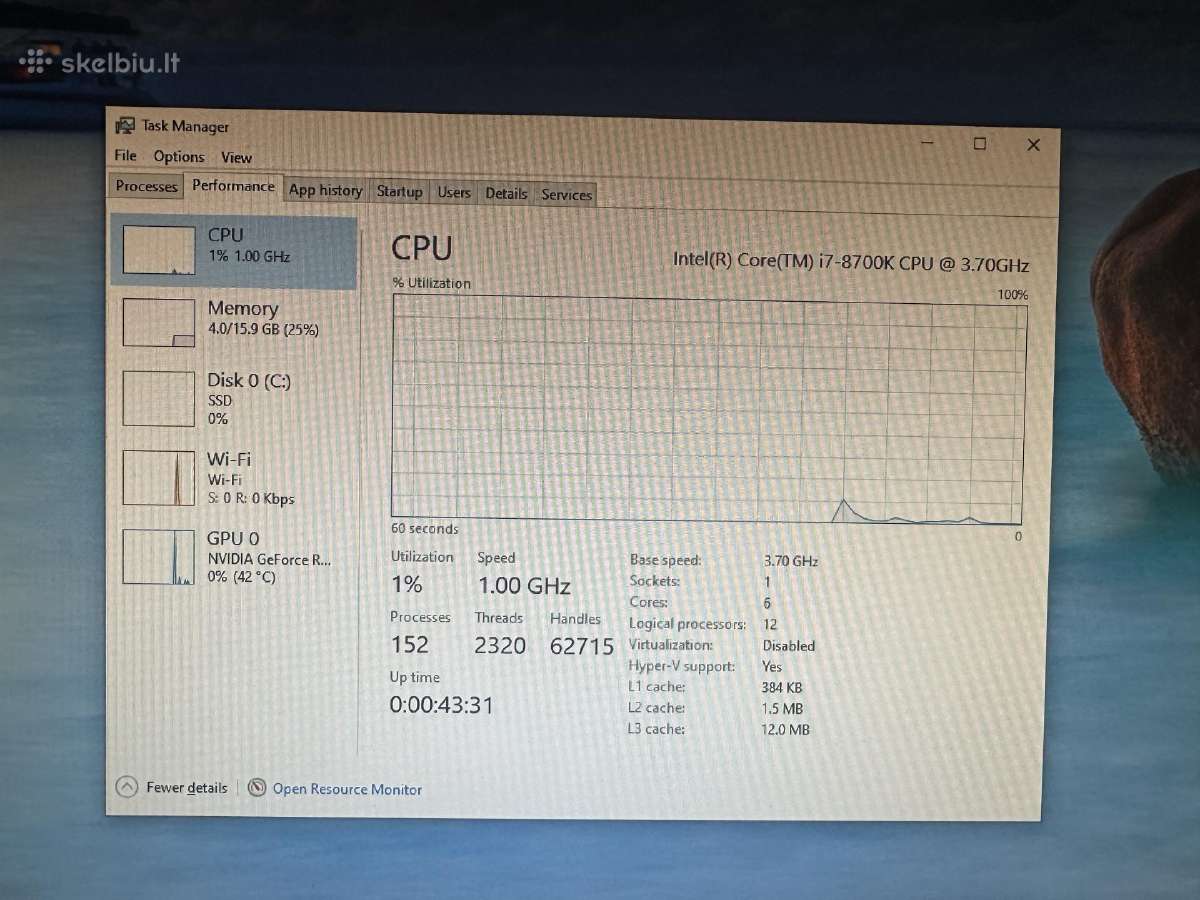 Solidus Be Quiet Žaidimų kompiuteris i7 Rtx3060 - nuotraukos Nr. 10