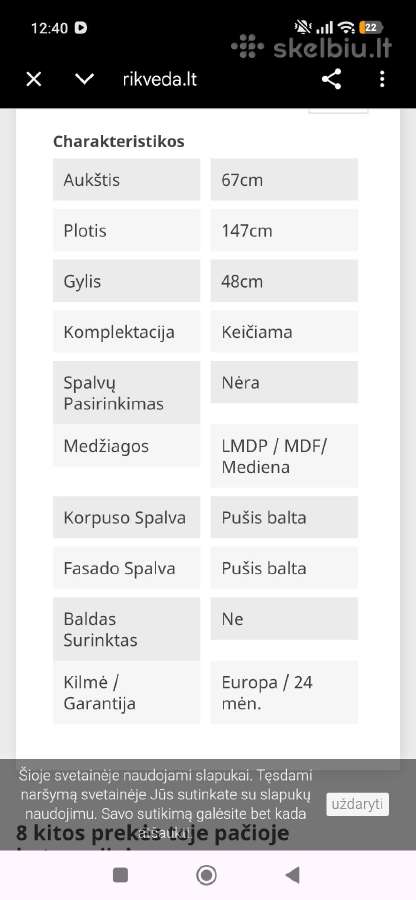 Kashmir svetaines baldu rinkinys - nuotraukos Nr. 2