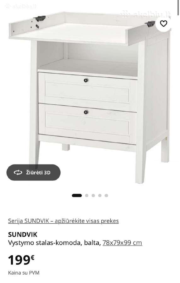 Ikea Sundvik Vystymo stalas komoda - nuotraukos Nr. 3