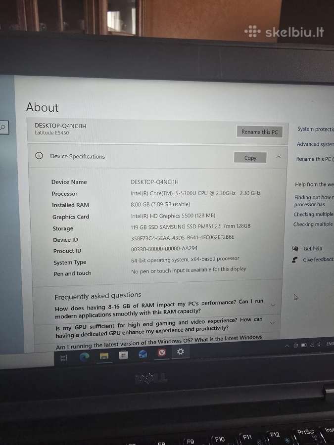 Dell latitude e5450 - nuotraukos Nr. 4