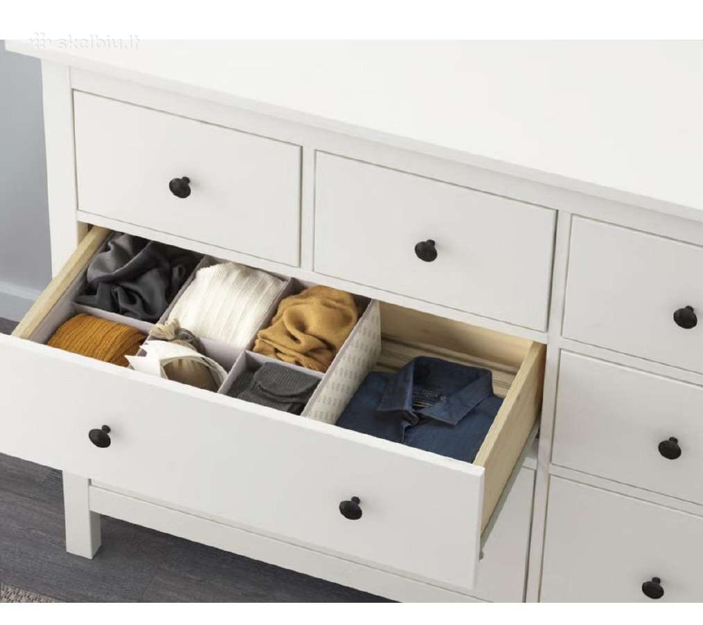 Ikea Hemnes komoda su 8 stalčiais, balta - nuotraukos Nr. 3