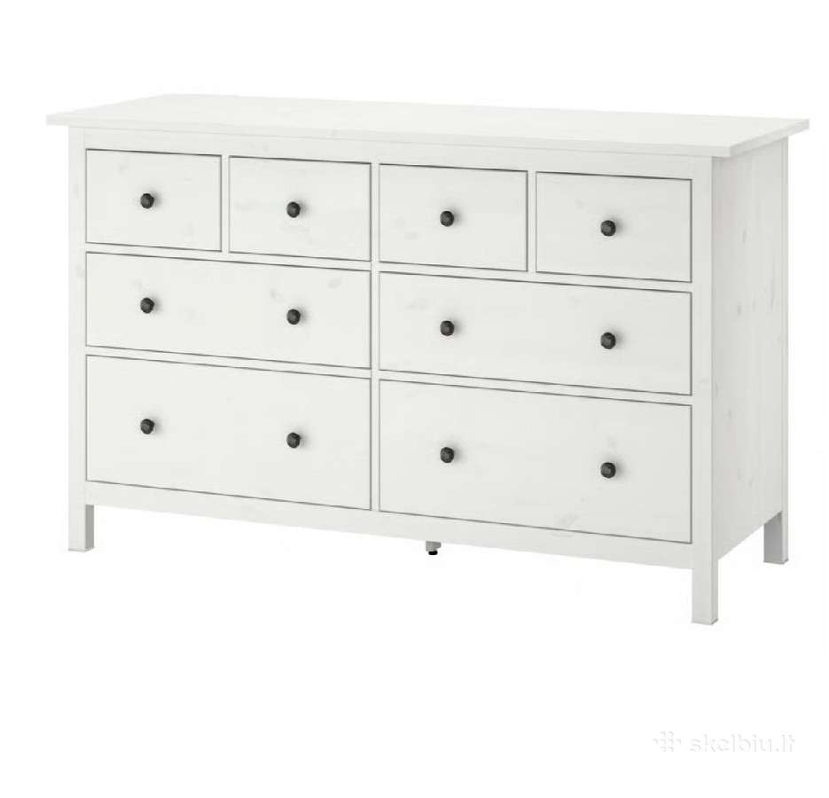 Ikea Hemnes komoda su 8 stalčiais, balta - nuotraukos Nr. 4