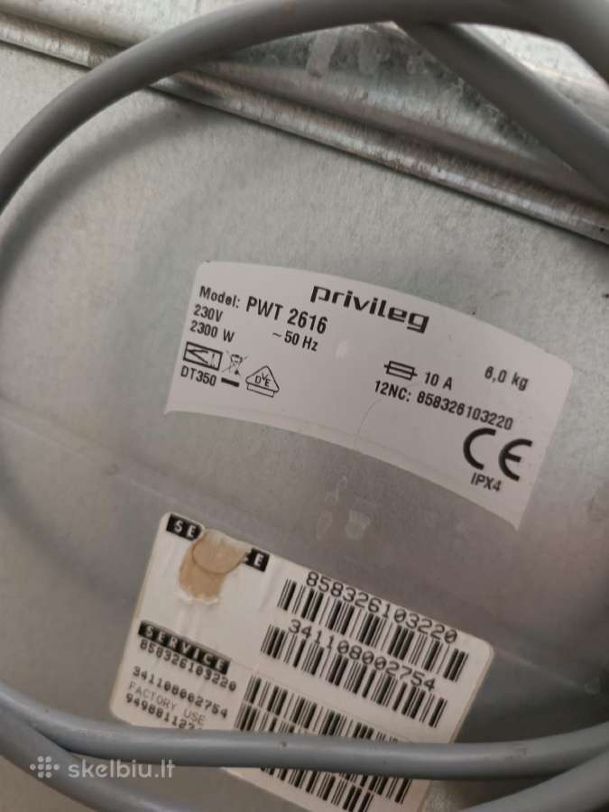 Privileg Pwt 2616 skalbimo mašina - nuotraukos Nr. 5