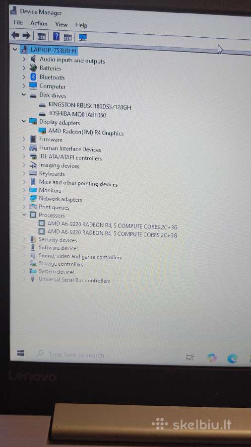 Lenovo Ideapad 320-15ast,15.6"HD - nuotraukos Nr. 9