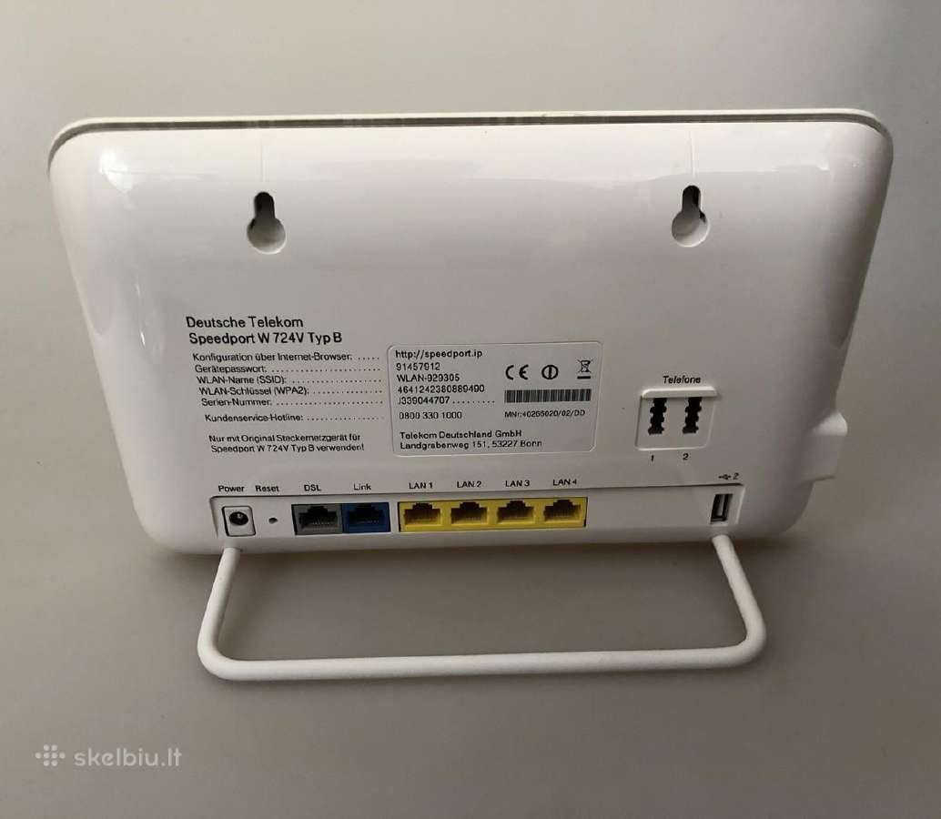 Maršrutizatorius Telekom Speedport W 724v Type B - nuotraukos Nr. 4