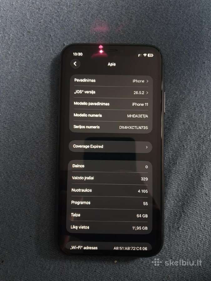 iPhone 11, 64gb, Black (Juodas) – Geros būklės - nuotraukos Nr. 4
