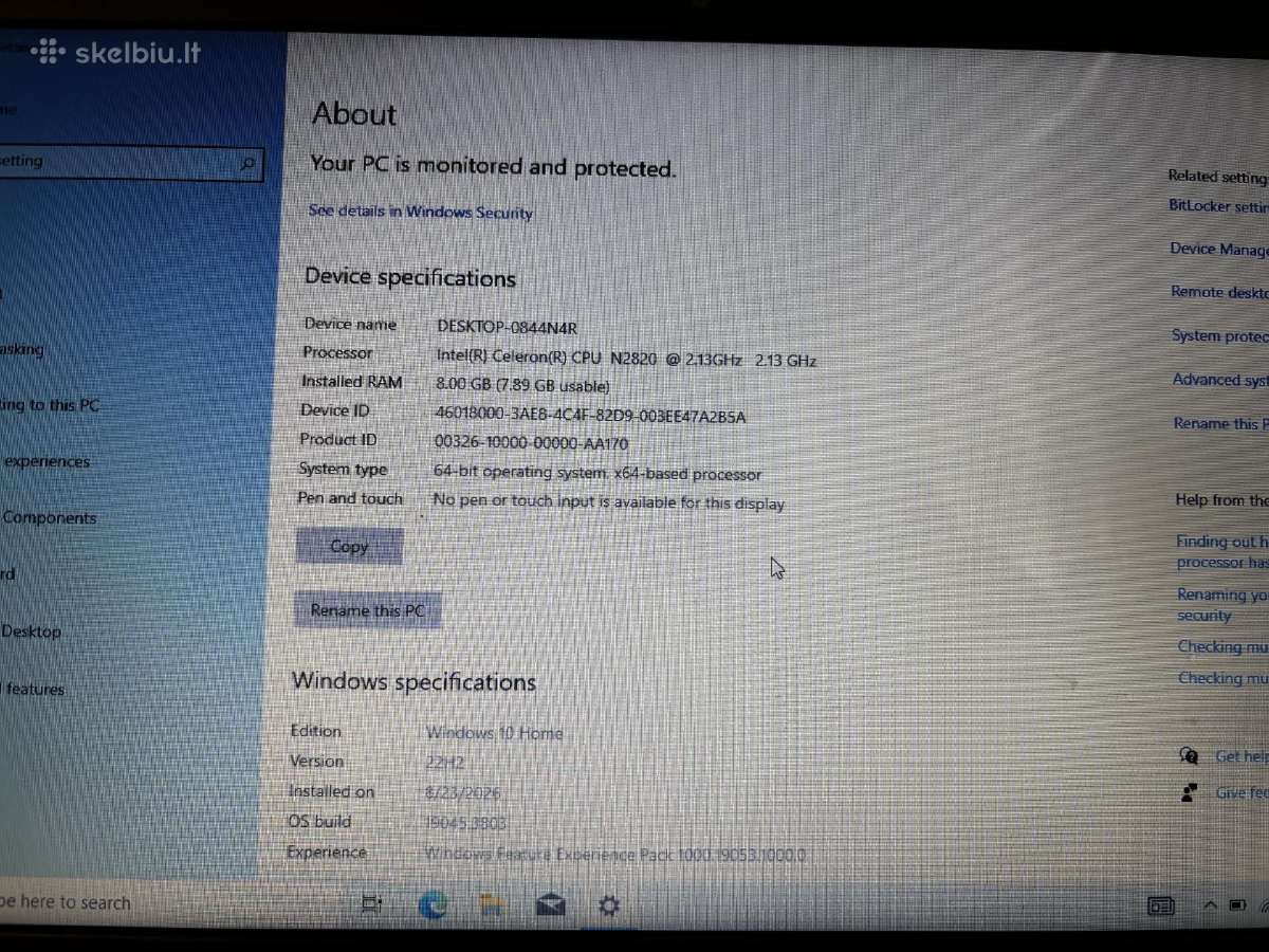 Packard Bell(acer) Z5wt3 - nuotraukos Nr. 6