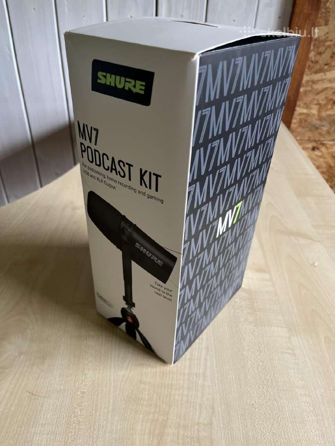 Shure Mv7 mikrofonas ir stovelis ant stalo - nuotraukos Nr. 17