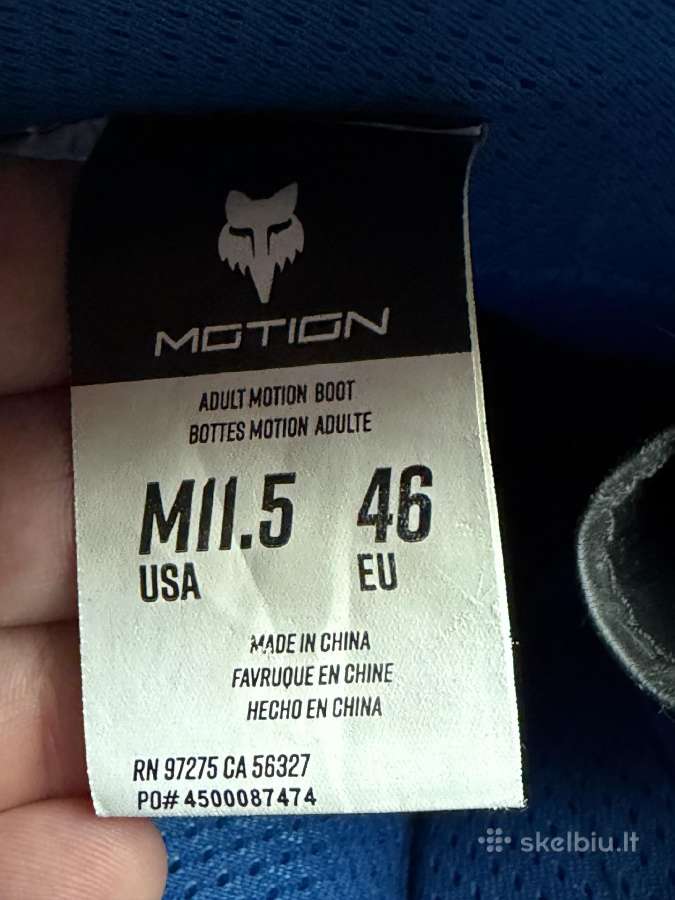 Fox Motion Mx batai, 46 dydis, atitinka 45 dydį - nuotraukos Nr. 5