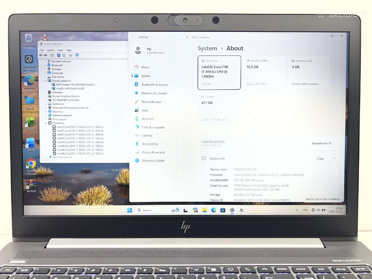 Hp Zbook 15u G6 - nuotraukos Nr. 2