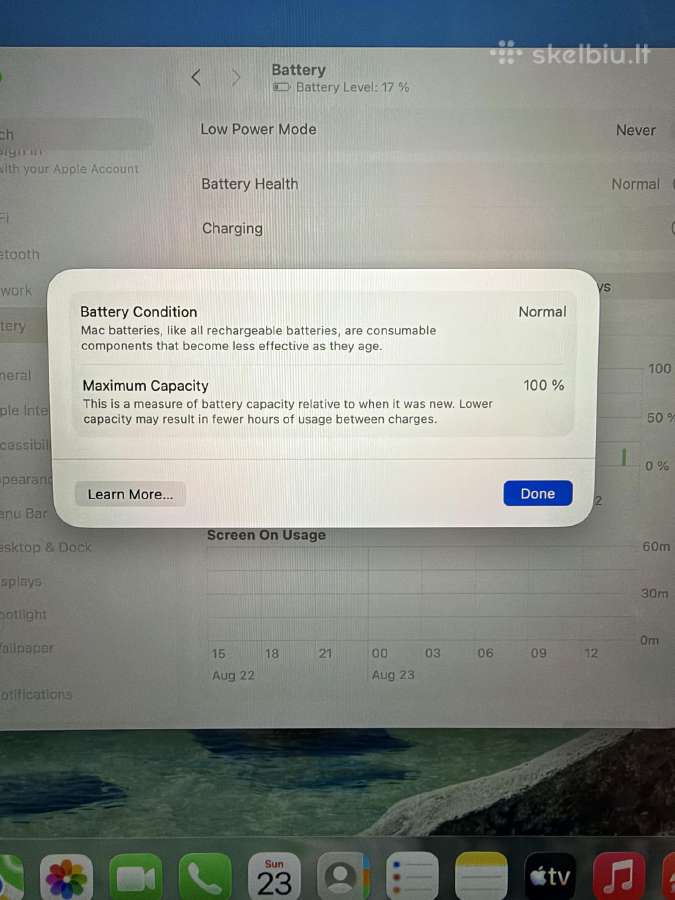 Kaip naujas MacBook Air 13,6 M3 8gb/256gb - nuotraukos Nr. 3