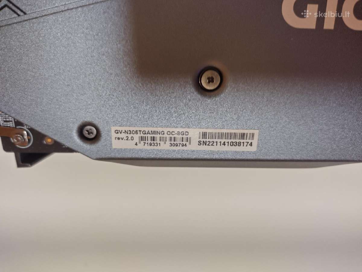 Gigabyte Rtx 3060 Ti Gaming Oc Rev. 2.0 - nuotraukos Nr. 3