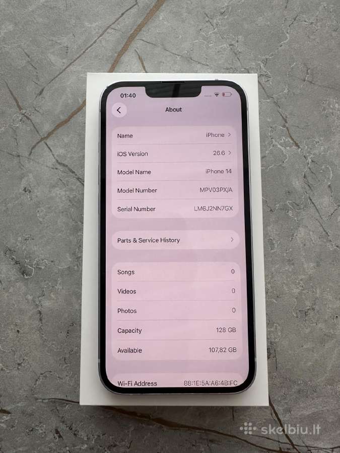 iPhone 14 128gb 100% - nuotraukos Nr. 8