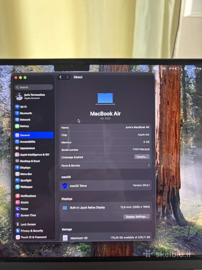 MacBook air M2 - nuotraukos Nr. 4