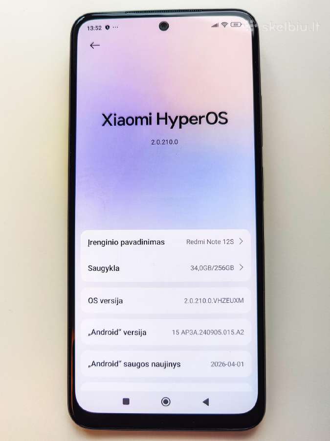 Telefonas Xiaomi Redmi Note 12s 8gb/256 GB, 2 Sim - nuotraukos Nr. 3