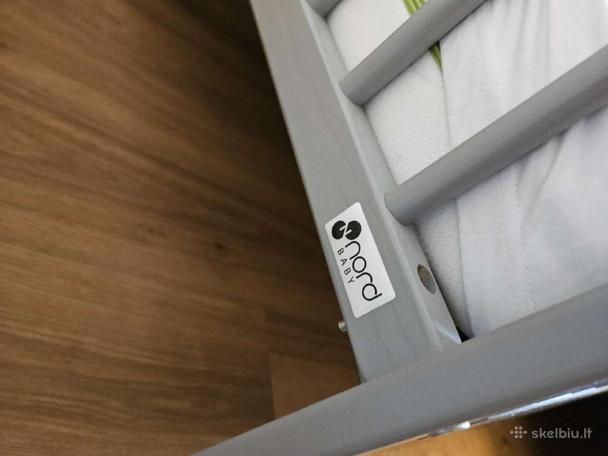 Vaikiška lovelė Nordbaby ir čiužinys - nuotraukos Nr. 6