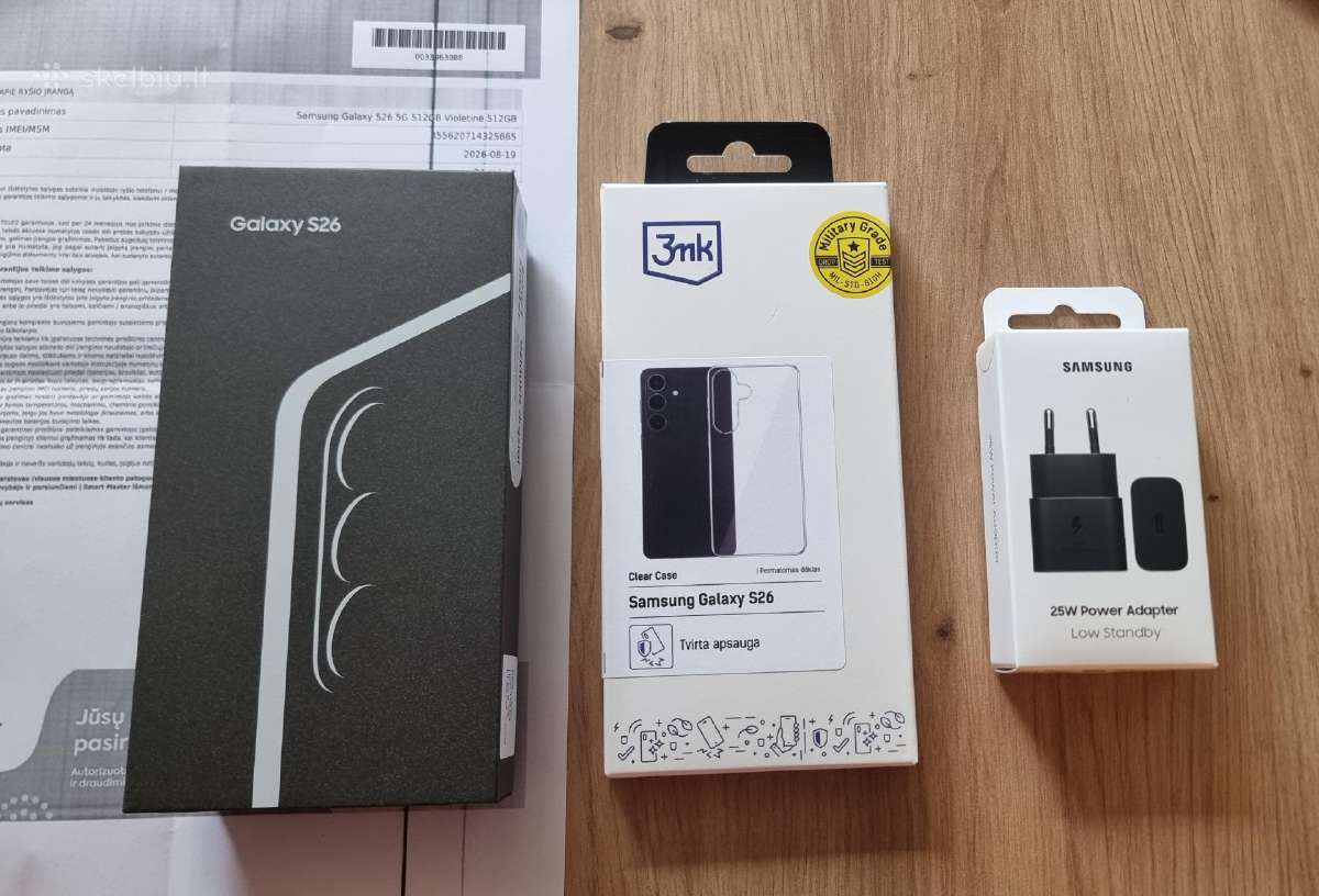 Naujas Samsung S26 512gb Cobalt Violet - nuotraukos Nr. 3