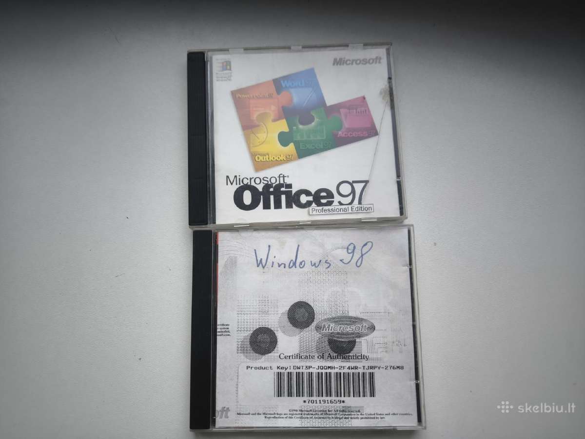 Windows 98 +Office 97 +Ie originalūs CD - nuotraukos Nr. 3