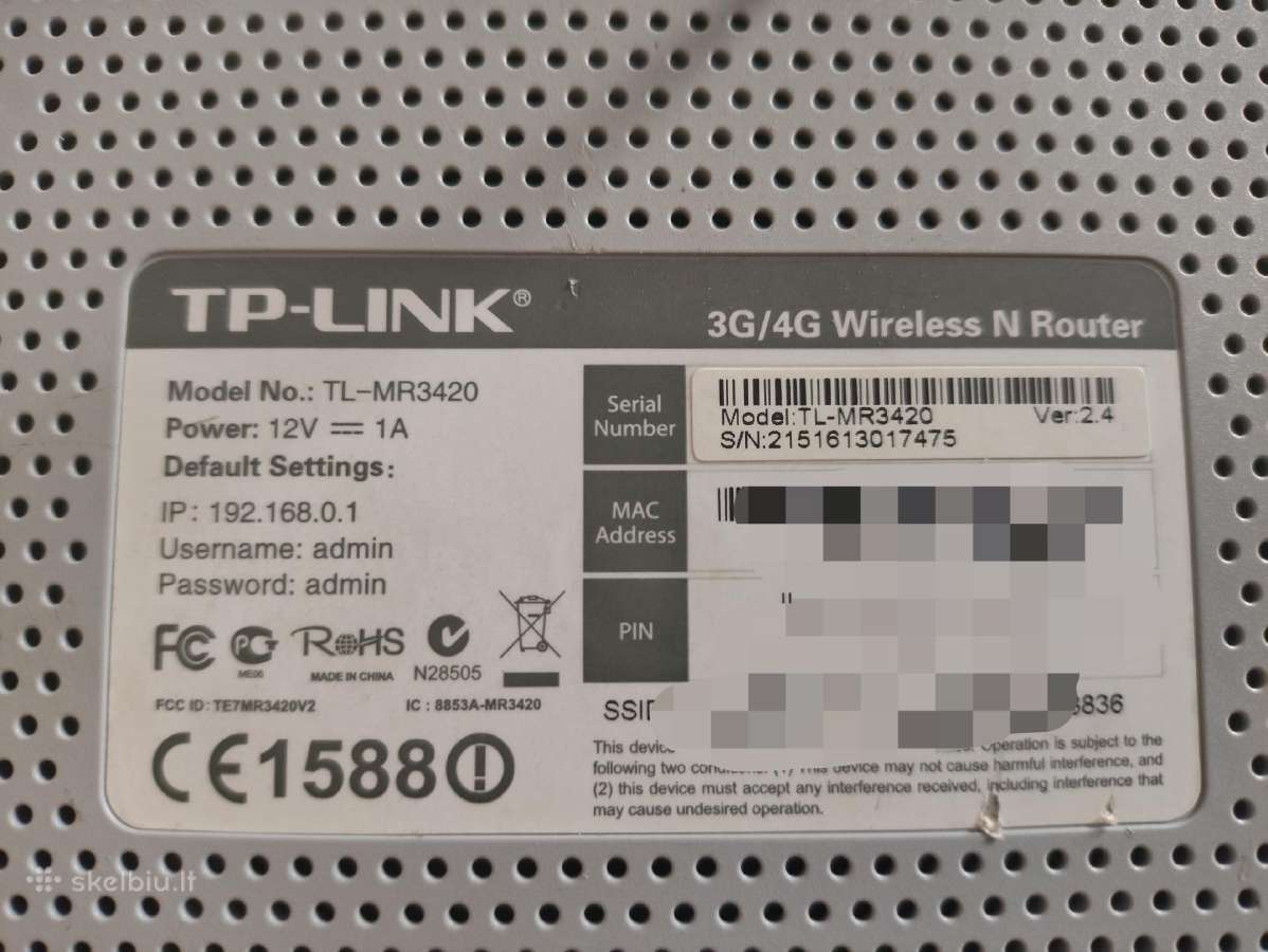 Tp link mr3420 - nuotraukos Nr. 2