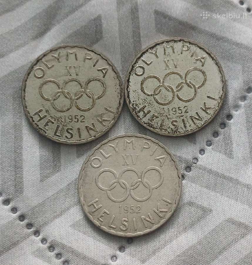 500 markių 1952 Suomija sidabras 0.500 - nuotraukos Nr. 2