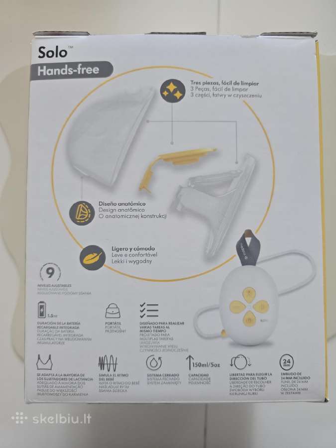 Elektrinis Medela Solo Hands free pientraukis - nuotraukos Nr. 3
