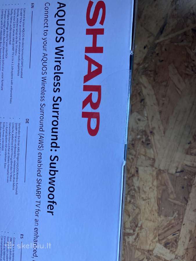 Sharp Cp-asw0101 Wireless Subwoofer, 45w - nuotraukos Nr. 4