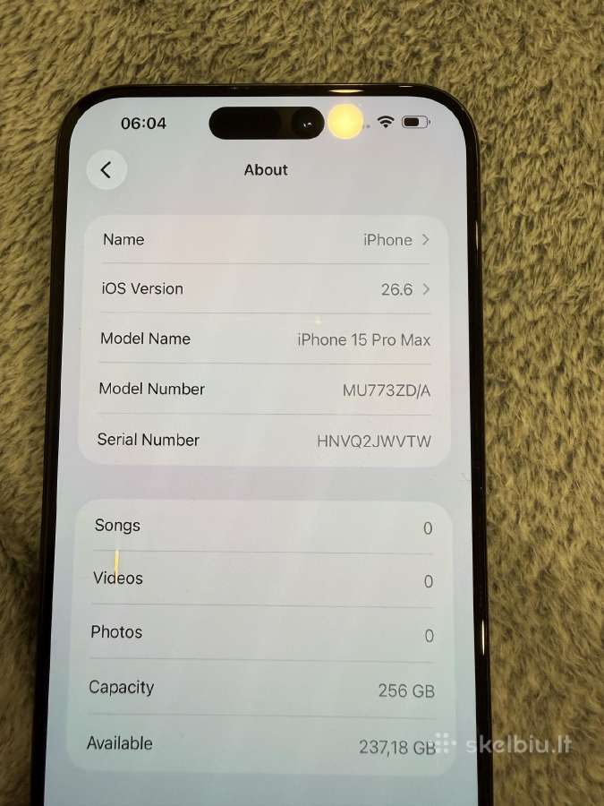 iPhone 15 pro max 256gb black - nuotraukos Nr. 5