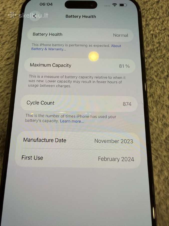 iPhone 15 pro max 256gb black - nuotraukos Nr. 6
