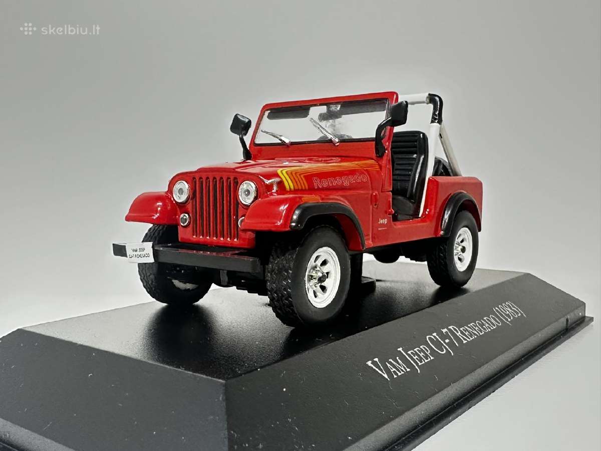 Jeep Cj-7 Renegado 1983 raudona 1:43 Salvat - nuotraukos Nr. 3