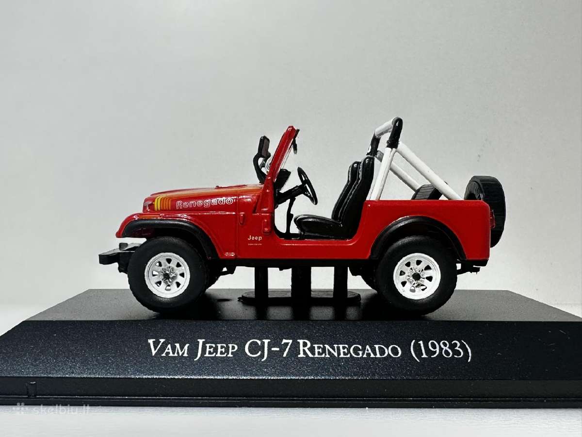 Jeep Cj-7 Renegado 1983 raudona 1:43 Salvat - nuotraukos Nr. 4