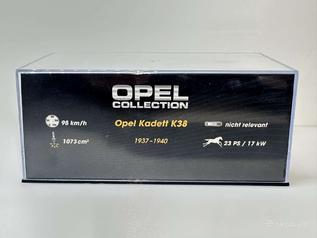 Opel Kadett K38 1937-1940 žydra 1:43 Eaglemoss - nuotraukos Nr. 7