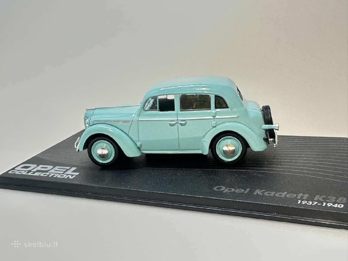 Opel Kadett K38 1937-1940 žydra 1:43 Eaglemoss - nuotraukos Nr. 4