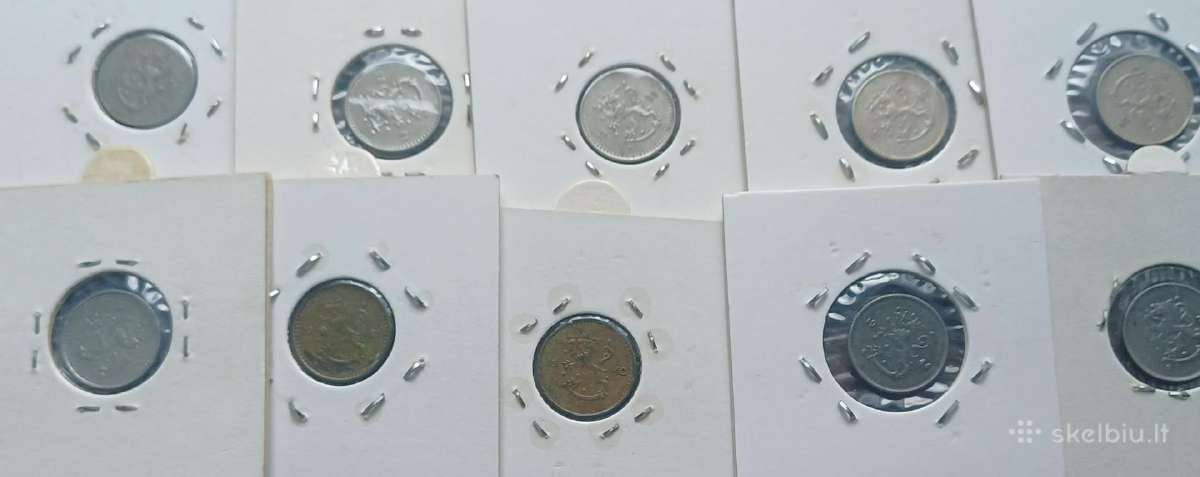 25 pennia rinkinys nuo 1921-45 Suomija - nuotraukos Nr. 4