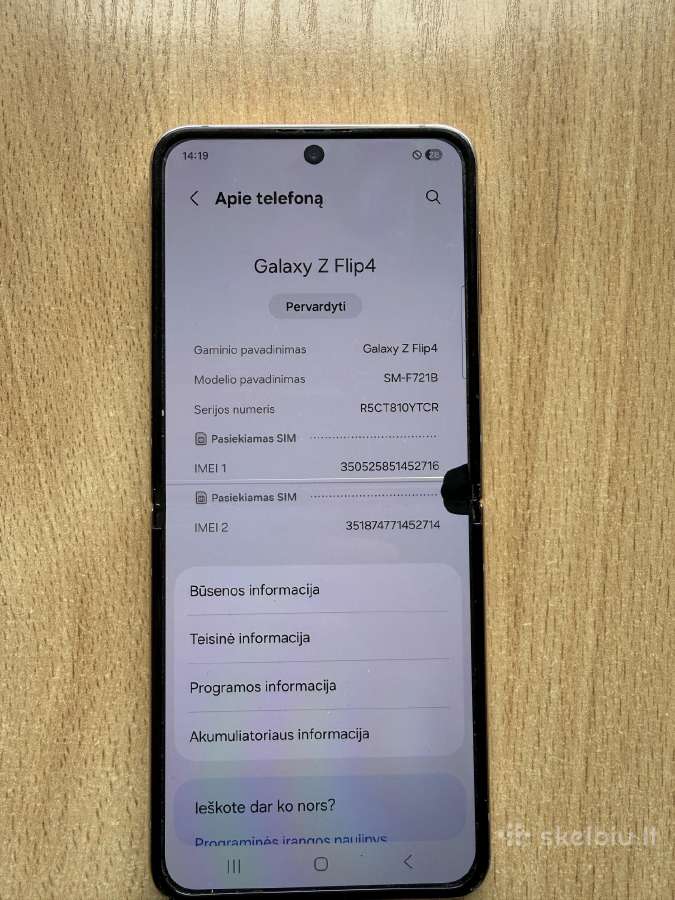 Parduodu sudaužytą Samsung Galaxy flip 4 - nuotraukos Nr. 4