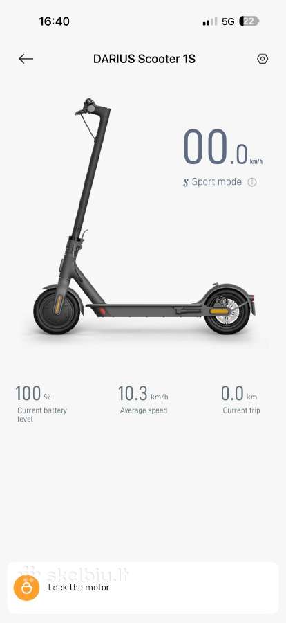Xiaomi Mi Scooter 1s, juodas - nuotraukos Nr. 5