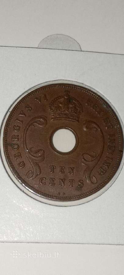 Rytų Afrika 10 centų 1937 - nuotraukos Nr. 2