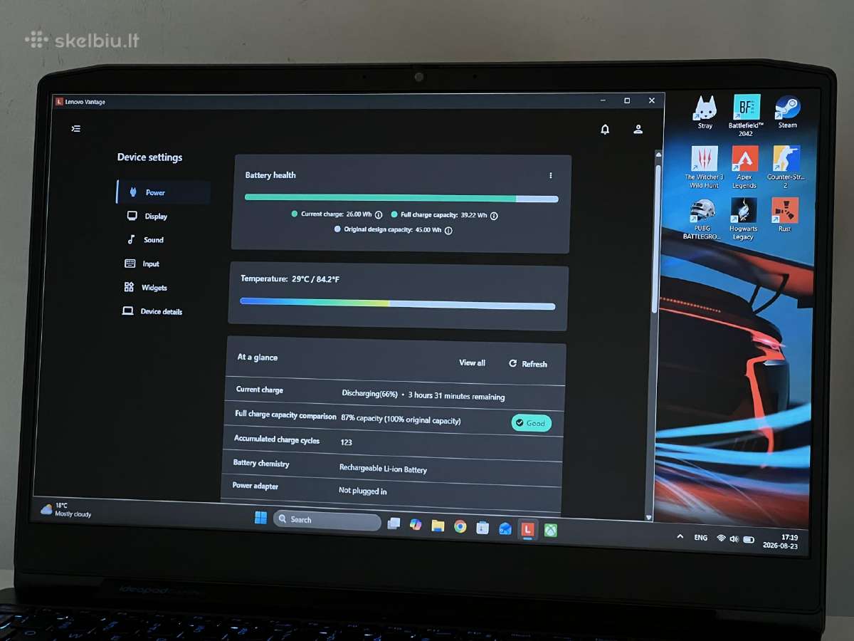 Parduodamas Ideapad Gaming su Gtx 1650ti, Ryzen 5. - nuotraukos Nr. 10