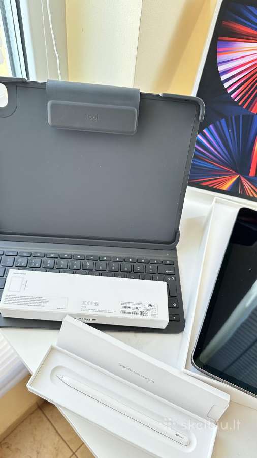 Ipadpro 12.9 5th, Apple Pencil 2 & Logi keyboard - nuotraukos Nr. 8