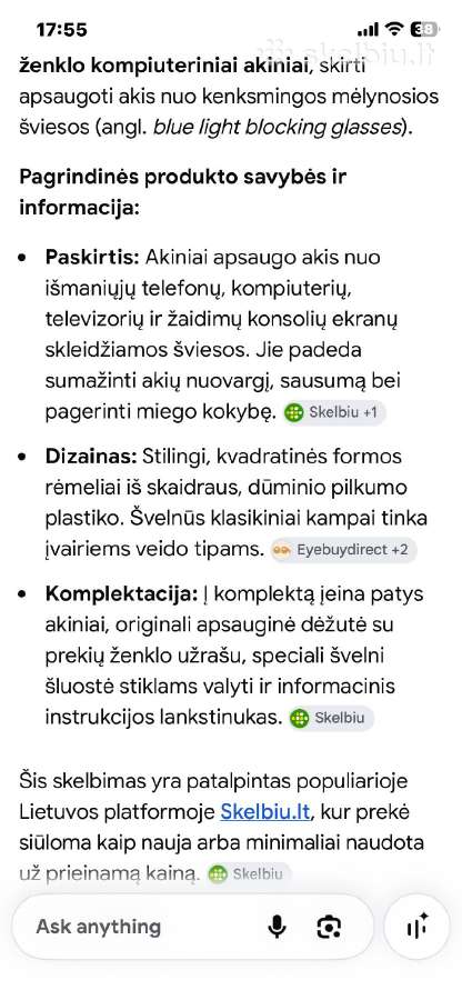 Kompiuteriniai ir telef.akiniai saugantys akis. - nuotraukos Nr. 2