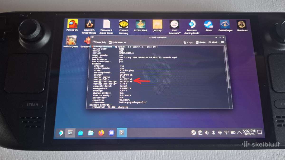 Steam Deck Oled 512gb – puiki būklė - nuotraukos Nr. 3