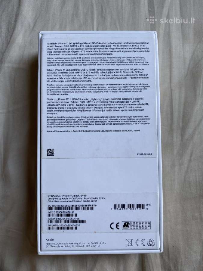 iPhone 11 dalims / remontui (Švarus iCloud) - nuotraukos Nr. 5