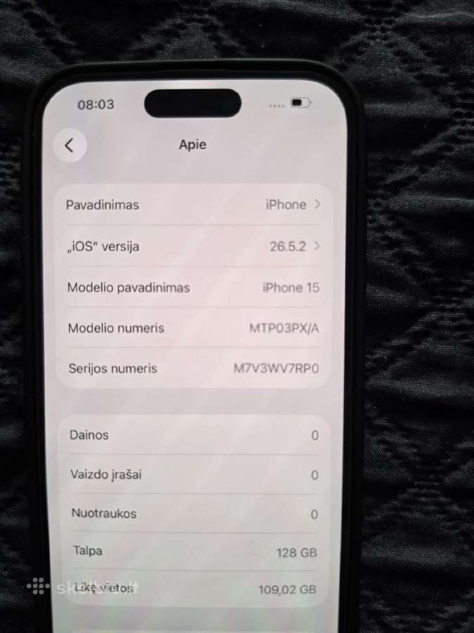 iPhone 15 128gb - nuotraukos Nr. 5