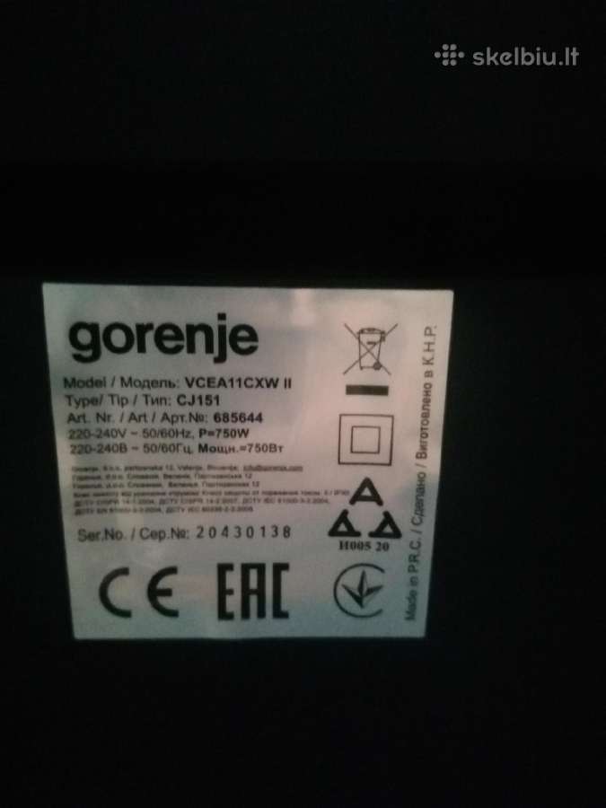 Dulkių siurblys Gorenje Compact XS - nuotraukos Nr. 3
