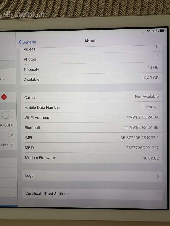 iPad air 1 - nuotraukos Nr. 4
