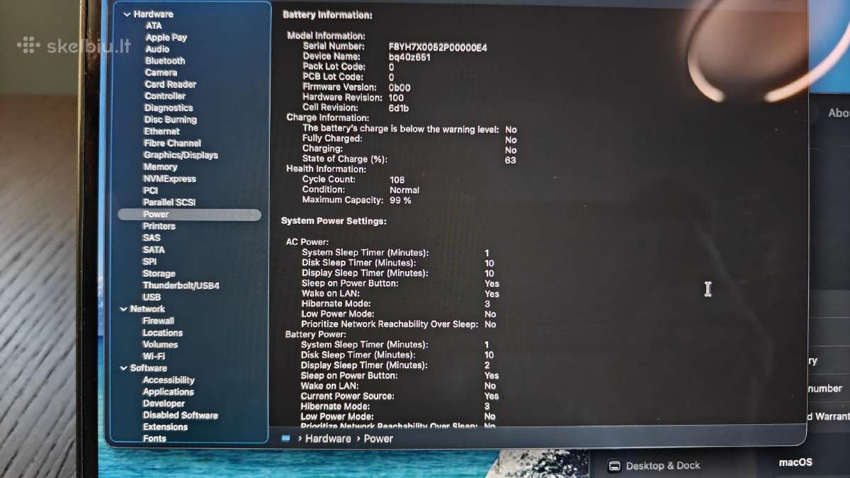 MacBook M3 Pro 14" 36gb RAM 512gb SSD su Garantija - nuotraukos Nr. 7
