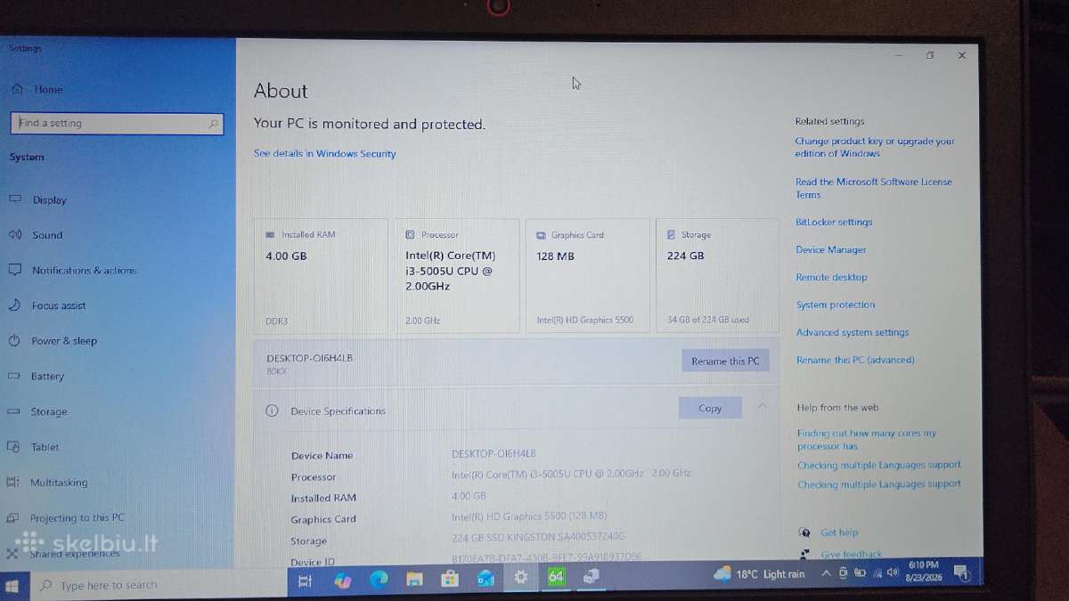 Lenovo E31-70,i3, 13.3"HD - nuotraukos Nr. 6