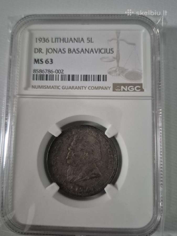 1936 5 litai - nuotraukos Nr. 2